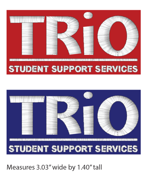 White Embroidery on Red and Navy polos. 