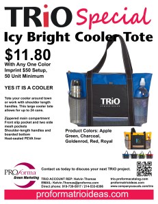 Tote your cooler around town or work with shoulder length handles. This large cooler tote allows for up to 24 cans.