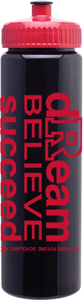 Large and bold, nearly full one color wrap imprint.