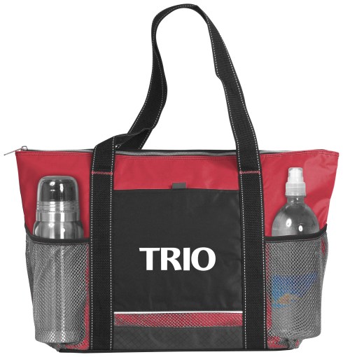 Tote your cooler around town or work with shoulder length handles. This large cooler tote allows for up to 24 cans.
