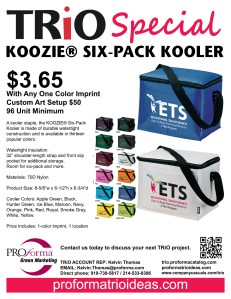 {Flyer TRiO- KOOZIE Six-Pack Kooler}