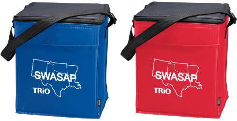 A day in the sun will be double the fun with our KOOZIE® Scout 12-pack Kooler. Watertight main compartment with front slip pocket. Holds 12 cans and has 1/4" foam for better insulation. Shoulder strap adjusts to 40".