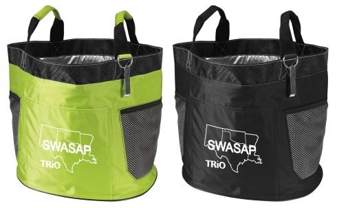 Cheer on your favorite team with this Game Day Tailgate Cooler!  Featuring 24 can capacity, front and side pockets, boarded bottom and carrying handles with self grips are just a few of the features you will enjoy while using this cooler. Heat-sealed PEVA liner.