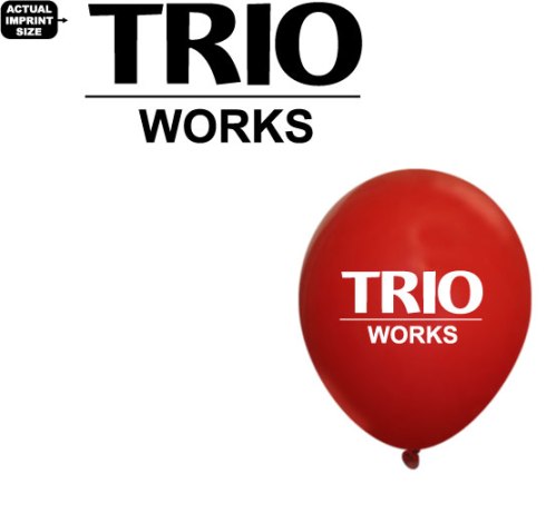 9"inch latex balloons. TRIO Works