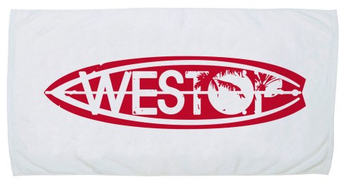 30” x 60”, 10.5lb./doz., terry velour, 100% cotton towel. Twill hemmed velour beach towel.