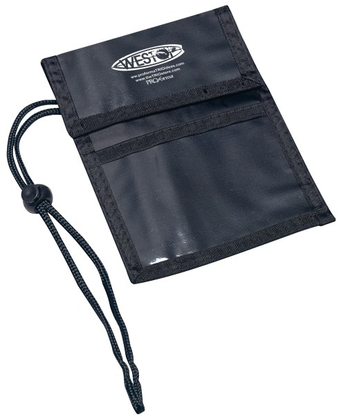The front ID sleeve displays your name, and the back pocket is a great place to store business cards. Added convenience included with the pen loop and top zip closure! Made of 70d Rip Stop Nylon with clear cover.