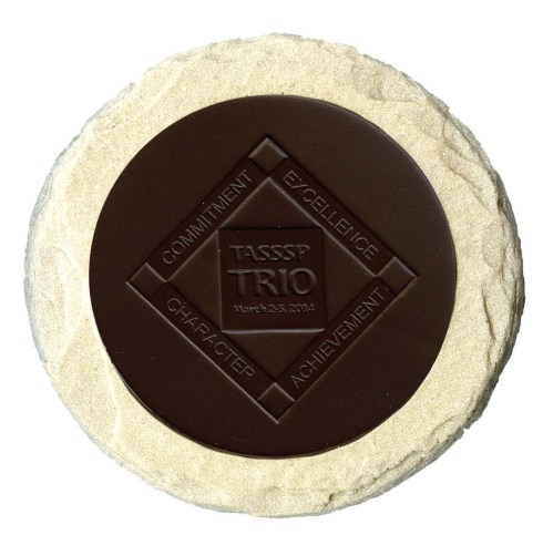 The debossed Russet leather inlay is absolutely gorgeous next to the sandstone colored base.