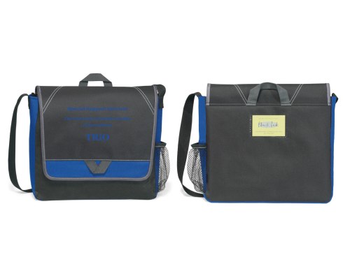 Stylish messenger bag for the busy professional or student. Shoulder strap and top grab handle. Pocket under front flap ideal for storing smart phone or business cards. Stylish contrast stitching. ID window on back.