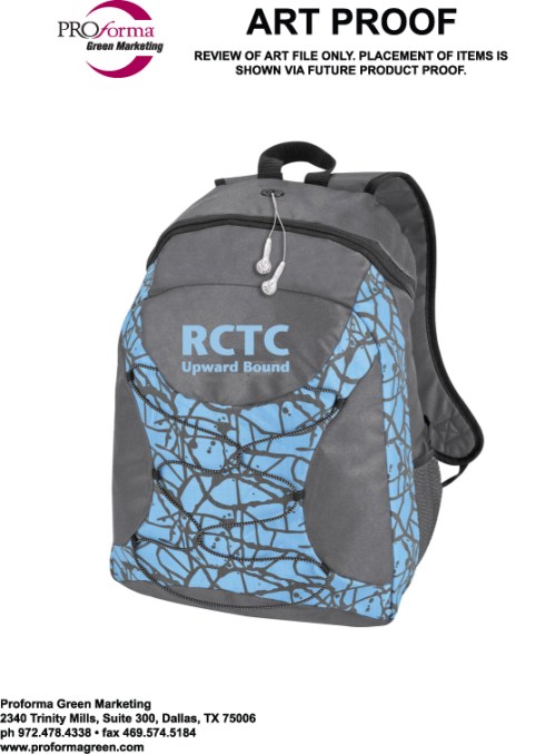 600D 2-Tone polyester, Rich charcoal gray backpack with fashionable contrasting color paint splatter pattern, Non-PVC material backing, Large main compartment, Rubber ear bud port, Charcoal mesh side catch pocket, Front elastic rope, Padded adjustable straps and sturdy web handle.