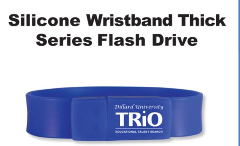 White Imprint on Blue Bands