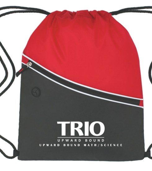 Made Of 210D Polyester. Built-In Slot For Ear Buds. Large Front Zippered Pocket Drawstring Closure Spot Clean/Air Dry