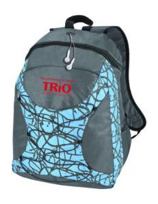 Blue with red imprint