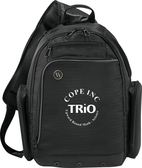 This exclusive design has dual molded side pockets to protect all your expensive gadgets in addition to the quilted laptop compartment that can be accessed either through the main compartment or the dedicated side-entry. Fits up to 16" computers. Also features an extra wide ventilated sling strap that can be changed to wear on either side. Spacious main zippered compartment includes zippered mesh pocket that is perfect for your cords and other accessories. Front organizer pocket includes a lined pocket for your iPad or other tablet device. Padded back and strap for extra comfort. Back panel designed to slip over trolley handles. Signature elleven™ lining and hardware. 