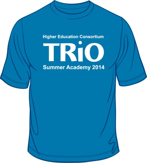 100% cotton tee shirt. Sapphire. One color imprint.