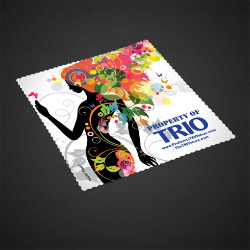 Using full color process, get creative with our most popular cloth - the Ultra Opper Fiber(R)! With a thicker and heavier weight than the Premium Opper Fiber (R), this 12" x 12" accessory is effective at cleaning eyeglasses, mobile devices, tablets, laptops, LCDs, goggles, jewelry, navigation systems and so much more. Choose your color, add a custom imprint (with a QR Code) and use as giveaways. It leads the industry in performance and value!