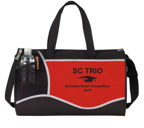 Large zippered main compartment - Carry handles - Front sleeve pocket w/ Velcro closure - Adjustable shoulder strap - Elastic mesh pocket for bottle or accessories (Accessories Not Included)