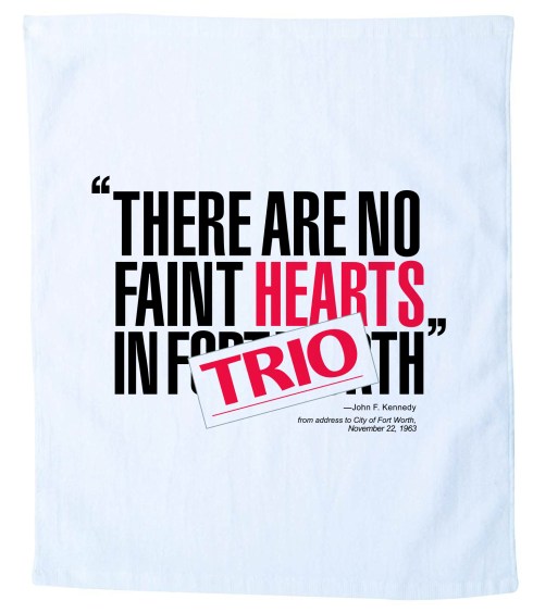 Two color imprint on rally towel,