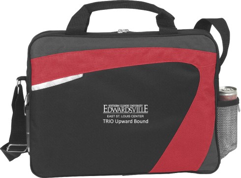 Express yourself with this stylish Swoosh Brief, available in a variety of colors   Zippered main compartment Front slip pocket Clear business card pocket and pen loop Mesh water bottle pocket and adjustable shoulder strap