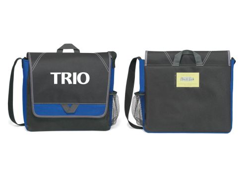 Stylish messenger bag for the busy professional or student. Shoulder strap and top grab handle. Pocket under front flap ideal for storing smart phone or business cards. Stylish contrast stitching. ID window on back.