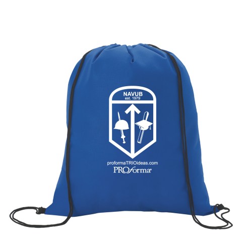 Carry your essentials with you wherever you go with this very affordable and lightweight backpack.   Drawstring cinch closure Large imprint area