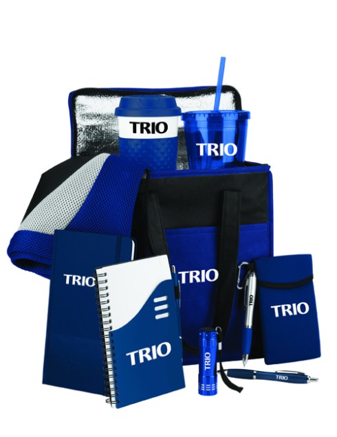 The Perfect 10 items are: Color Splash Sport Pack, Wake-Up Classic Coffee Cup, 16 oz. Everyday Tumbler, Koolie Carry-All Cooler, Kingston Journal Book, Color Wave Notebook, Renegade Aluminum Flashlight, Curvaceous Ballpoint Stylus, Curvaceous Gel Pen, Kangaroo Tech Pocket