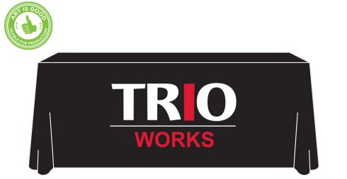 TRIO Works two color table cover.