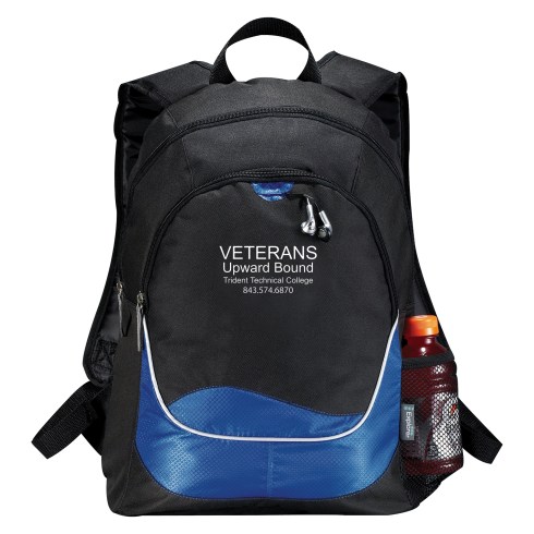 Zippered main compartment. Front zippered pocket with earbud port. Side mesh pocket. Reflective zipper pulls. Padded back panel. Adjustable, padded backpack straps. Carry handle. Kid-friendly.