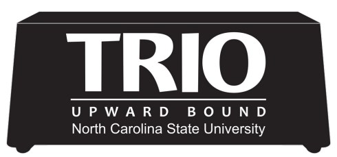 One color imprint on black.