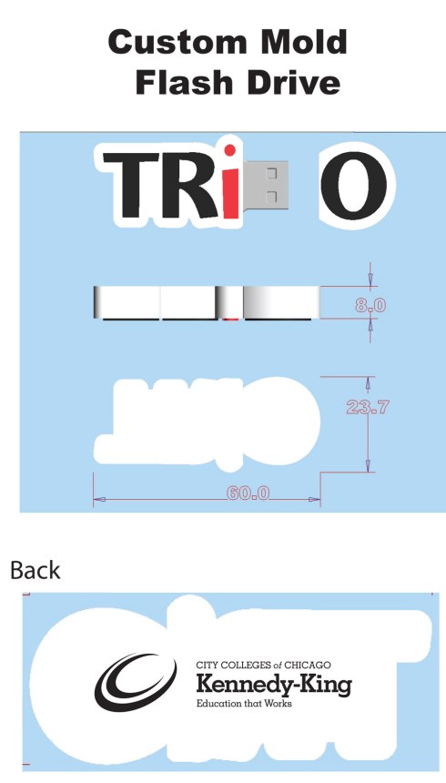 Custom Mold with  imprint on back.
