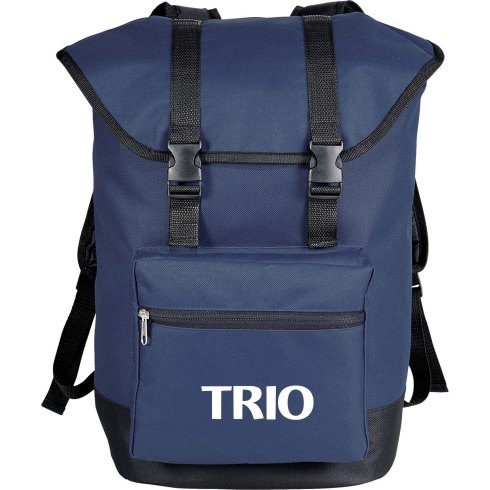 Large open main compartment with padded computer pocket that can hold up to a 15'' laptop. Cinch closure for main compartment with flap and double clip for extra security and protection. Front zippered pocket. Adjustable padded shoulder straps. Top carry handle.