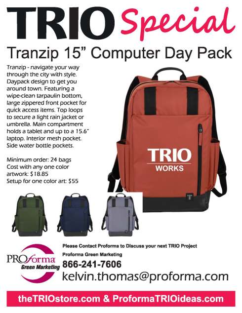 October Special: Tranzip 15″ Computer Day Pack | Proforma TRIO Ideas